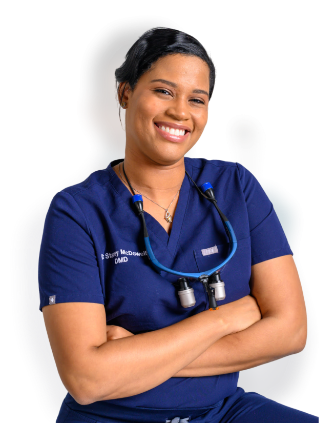 Two Gold Teledentistry App In Georgia Dr Stacey Big Smile Crossed Arms